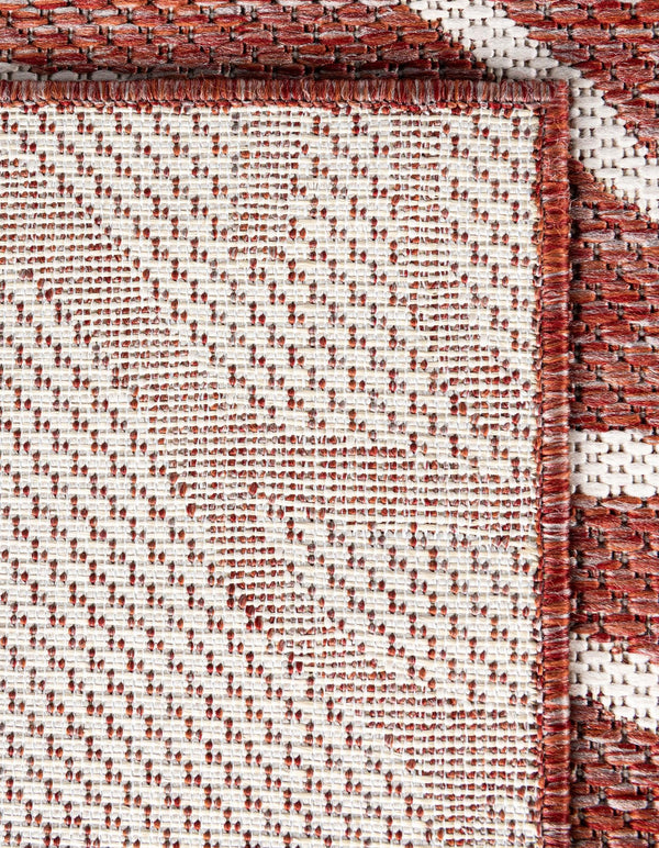 Seaside Haven Rugs Collection Area Rug -  Pebblestone Square Rust Red  lifestyle 15