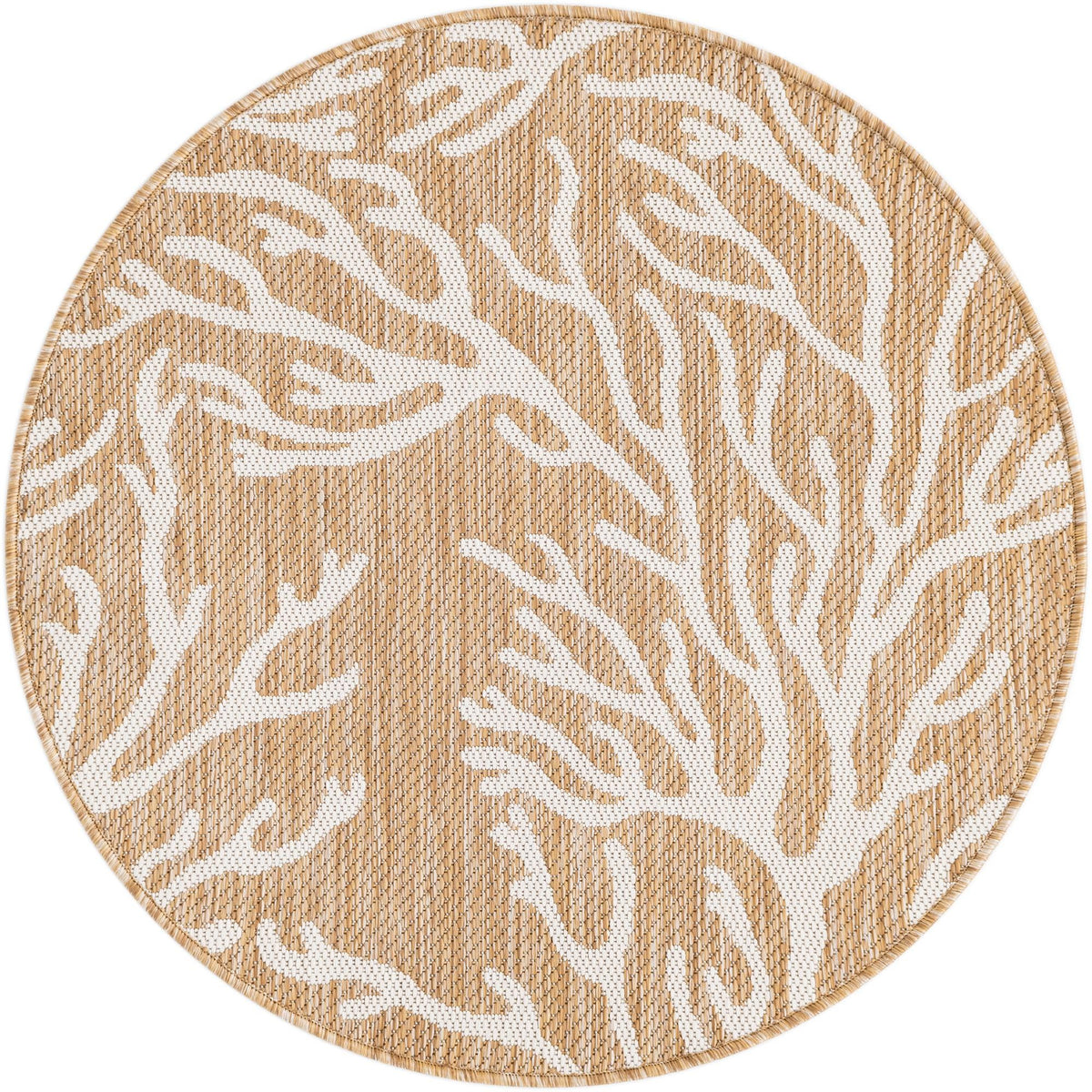 Seaside Haven Rugs Collection Area Rug -  Pebblestone Round Taupe Main