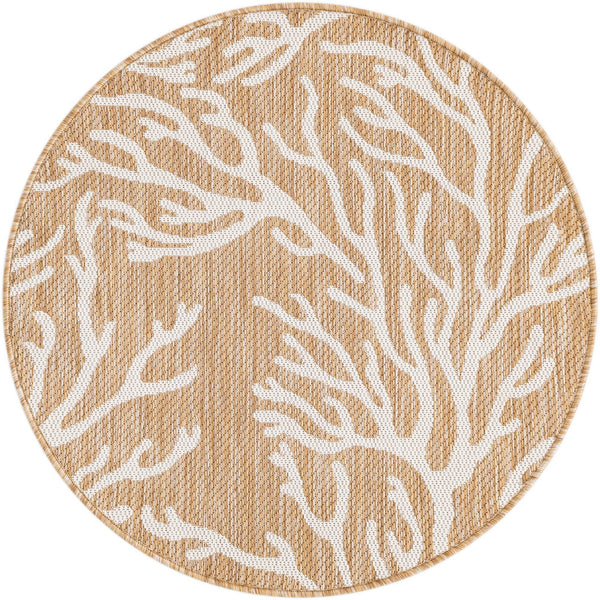 Seaside Haven Rugs Collection Area Rug -  Pebblestone Round Taupe Main