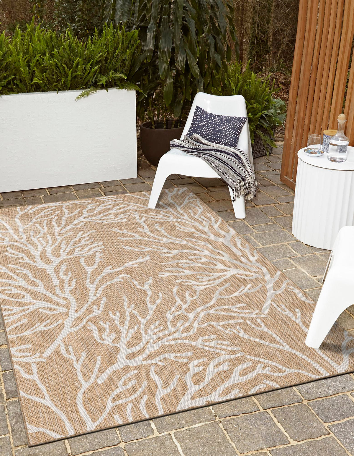 Seaside Haven Rugs Collection Area Rug -  Pebblestone Rectangle Taupe  lifestyle 0