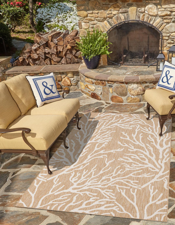 Seaside Haven Rugs Collection Area Rug -  Pebblestone Rectangle Taupe  lifestyle 9
