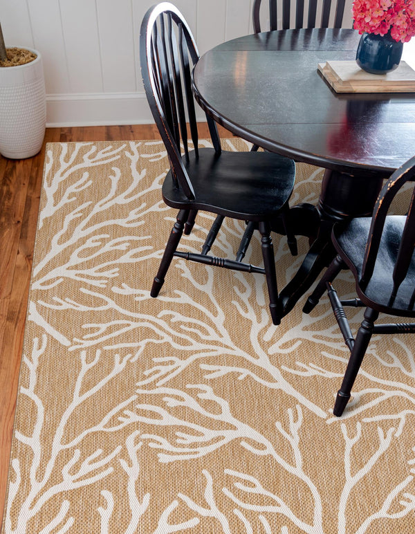 Seaside Haven Rugs Collection Area Rug -  Pebblestone Square Taupe  lifestyle 4