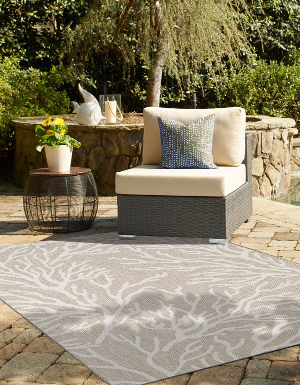 Seaside Haven Rugs Collection Area Rug -  Pebblestone Rectangle Gray  lifestyle 2