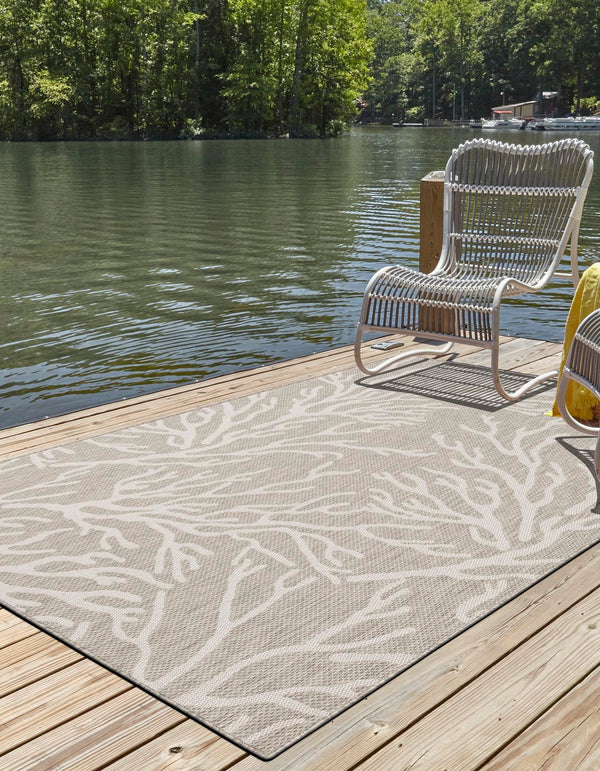 Seaside Haven Rugs Collection Area Rug -  Pebblestone Rectangle Gray  lifestyle 4