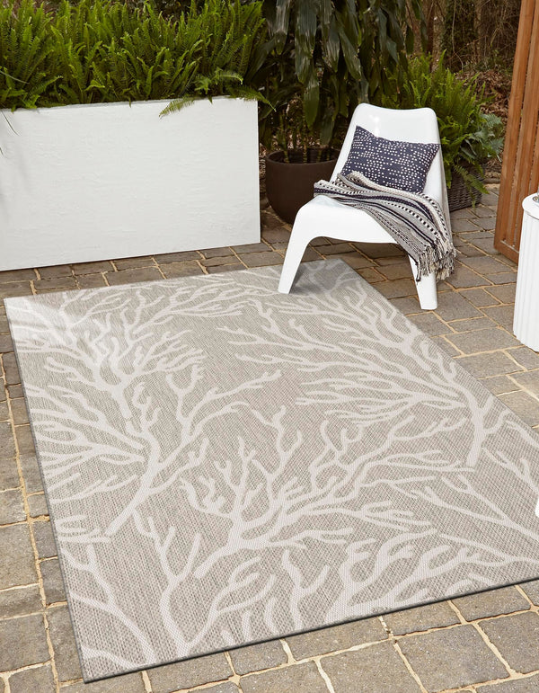 Seaside Haven Rugs Collection Area Rug -  Pebblestone Rectangle Gray  lifestyle 5