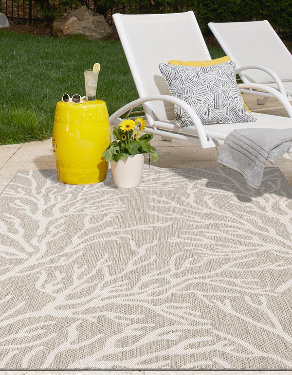 Seaside Haven Rugs Collection Area Rug -  Pebblestone Rectangle Gray  lifestyle 6