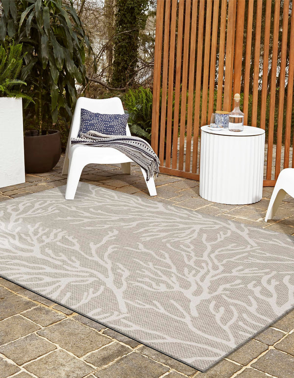 Seaside Haven Rugs Collection Area Rug -  Pebblestone Rectangle Gray  lifestyle 8