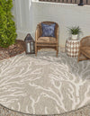 Seaside Haven Rugs Collection Area Rug -  Pebblestone Round Gray  lifestyle 72