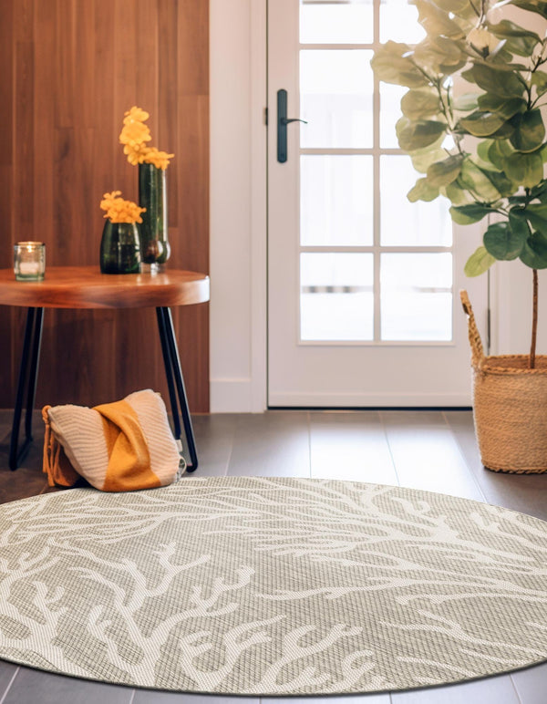 Seaside Haven Rugs Collection Area Rug -  Pebblestone Round Gray  lifestyle 102
