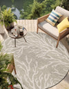 Seaside Haven Rugs Collection Area Rug -  Pebblestone Round Gray  lifestyle 132