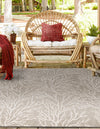 Seaside Haven Rugs Collection Area Rug -  Pebblestone Square Gray  lifestyle 140