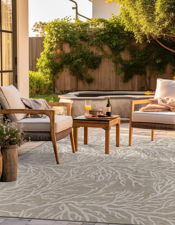 Seaside Haven Rugs Collection Area Rug -  Pebblestone Square Gray  lifestyle 162