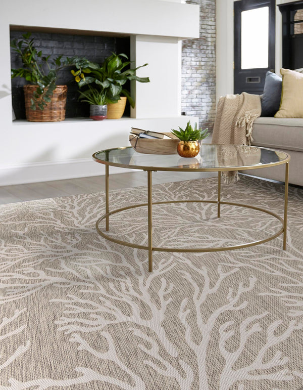 Seaside Haven Rugs Collection Area Rug -  Pebblestone Square Gray  lifestyle 173