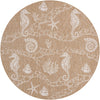 Seaside Haven Rugs Collection Area Rug -  Wavecrest Round Taupe  lifestyle 81