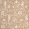 Seaside Haven Rugs Collection Area Rug -  Wavecrest Square Taupe  lifestyle 83