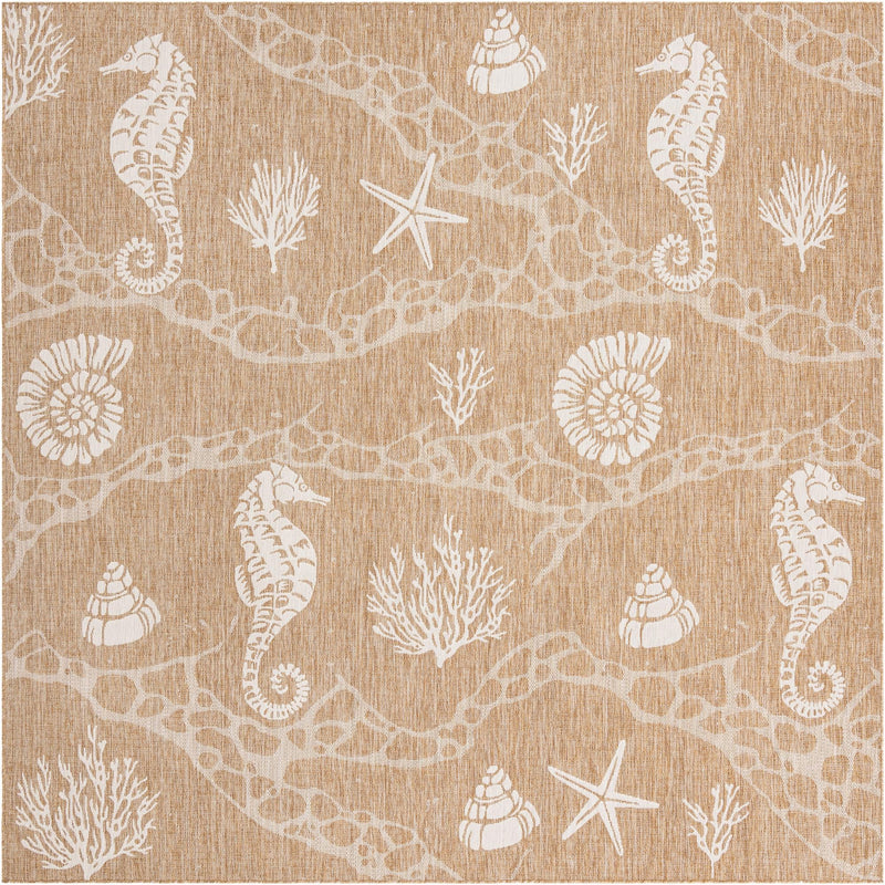 Seaside Haven Rugs Collection Area Rug -  Wavecrest Square Taupe  lifestyle 83