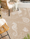 Seaside Haven Rugs Collection Area Rug -  Wavecrest Rectangle Taupe  lifestyle 8