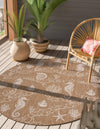 Seaside Haven Rugs Collection Area Rug -  Wavecrest Round Taupe  lifestyle 97