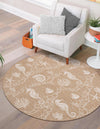 Seaside Haven Rugs Collection Area Rug -  Wavecrest Round Taupe  lifestyle 133