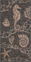 Seaside Haven Rugs Collection Area Rug -  Wavecrest Runner Black Main