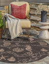 Seaside Haven Rugs Collection Area Rug -  Wavecrest Round Black  lifestyle 9