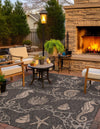 Seaside Haven Rugs Collection Area Rug -  Wavecrest Square Black  lifestyle 72
