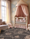 Seaside Haven Rugs Collection Area Rug -  Wavecrest Square Black  lifestyle 84