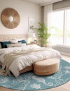 Seaside Haven Rugs Collection Area Rug -  Wavecrest Round Aqua  lifestyle 81