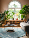 Seaside Haven Rugs Collection Area Rug -  Wavecrest Round Aqua  lifestyle 177