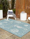Seaside Haven Rugs Collection Area Rug -  Wavecrest Rectangle Aqua  lifestyle 7