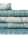 Seaside Haven Rugs Collection Area Rug -  Wavecrest Rectangle Aqua Blue  lifestyle 25