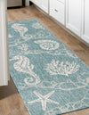 Seaside Haven Rugs Collection Area Rug -  Wavecrest Runner Aqua  lifestyle 130