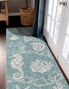 Seaside Haven Rugs Collection Area Rug -  Wavecrest Runner Aqua  lifestyle 154