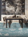 Seaside Haven Rugs Collection Area Rug -  Wavecrest Square Aqua  lifestyle 107