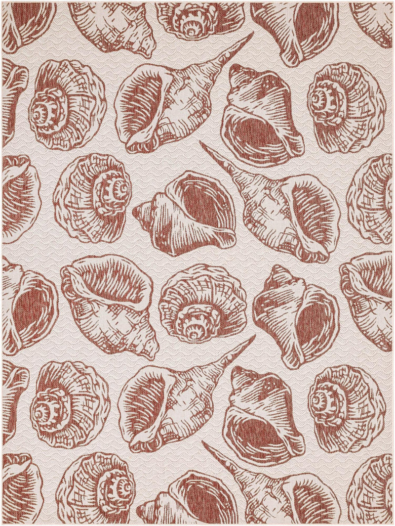 Seaside Haven Rugs Collection Area Rug -  Lighthouse (Ivory Rust Red) Rectangle Ivory Rust Red Main