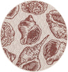 Seaside Haven Rugs Collection Area Rug -  Lighthouse Round Rust Red and Ivory  lifestyle 53