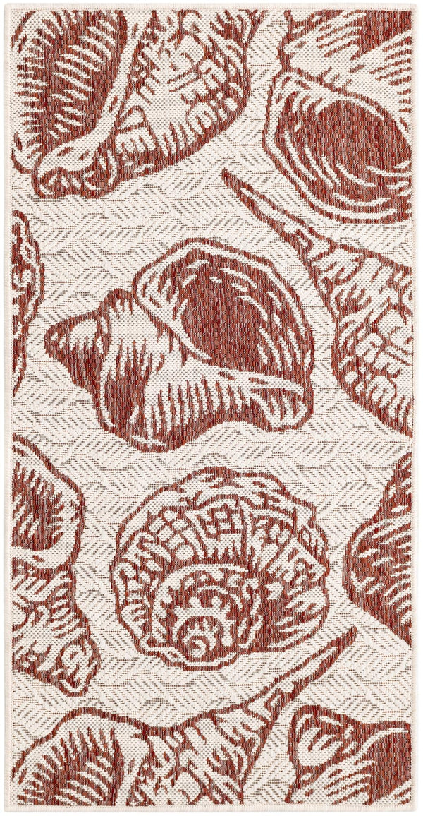 Seaside Haven Rugs Collection Area Rug -  Lighthouse (Ivory Red) Runner Ivory Red Main