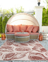 Seaside Haven Rugs Collection Area Rug -  Lighthouse (Ivory Red) Rectangle Ivory Red  lifestyle 6