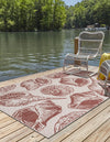 Seaside Haven Rugs Collection Area Rug -  Lighthouse (Ivory Red) Rectangle Ivory Red  lifestyle 10