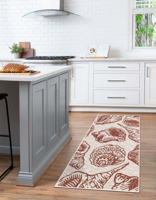 Seaside Haven Rugs Collection Area Rug -  Lighthouse (Ivory Rust Red) Runner Ivory Rust Red  lifestyle 11