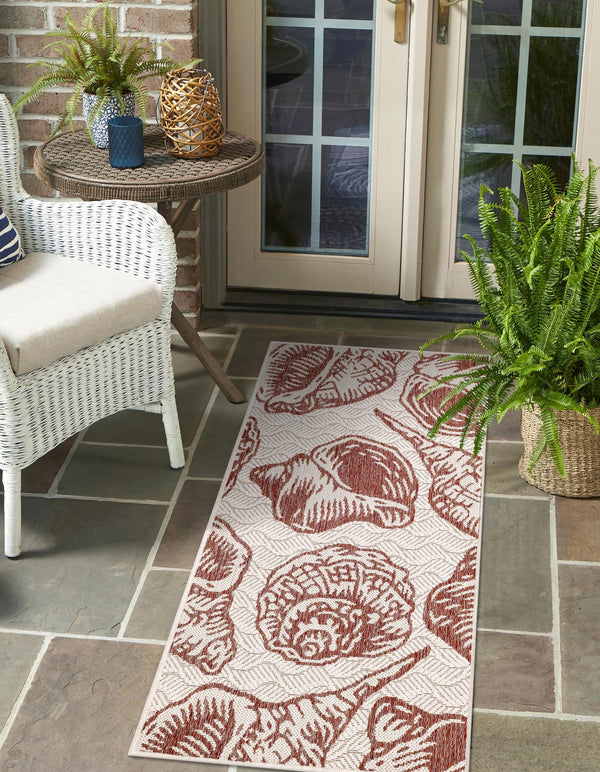 Seaside Haven Rugs Collection Area Rug -  Lighthouse (Ivory Rust Red) Runner Ivory Rust Red  lifestyle 32