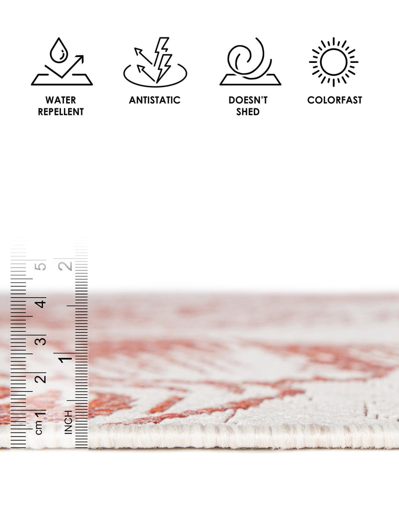 Seaside Haven Rugs Collection Area Rug -  Lighthouse (Ivory Rust Red) Runner Ivory Rust Red  lifestyle 1