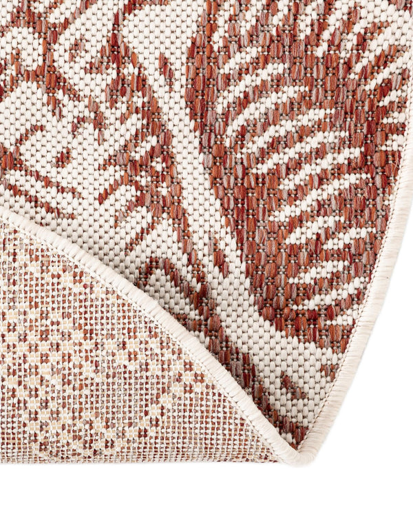 Seaside Haven Rugs Collection Area Rug -  Lighthouse (Ivory Rust Red) Round Ivory Rust Red  lifestyle 22