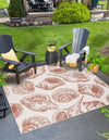 Seaside Haven Rugs Collection Area Rug -  Lighthouse (Ivory Rust Red) Square Ivory Rust Red  lifestyle 0