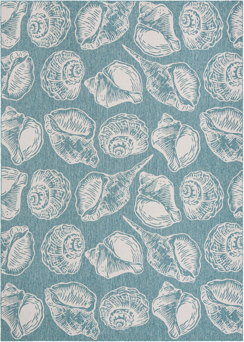 Seaside Haven Rugs Collection Area Rug -  Lighthouse (Aqua) Rectangle Aqua Main