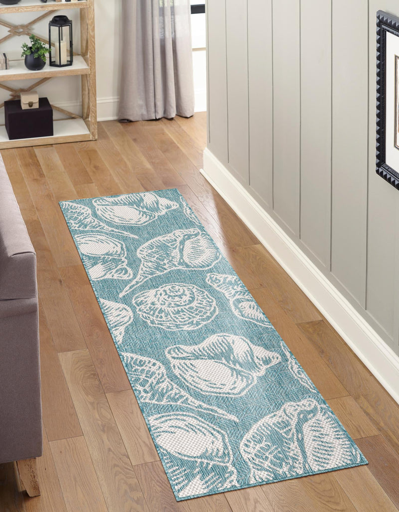 Seaside Haven Rugs Collection Area Rug -  Lighthouse (Aqua) Runner Aqua  lifestyle 2