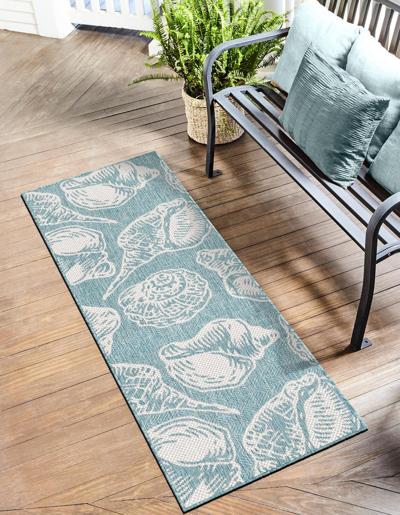 Seaside Haven Rugs Collection Area Rug -  Lighthouse (Aqua) Runner Aqua  lifestyle 5