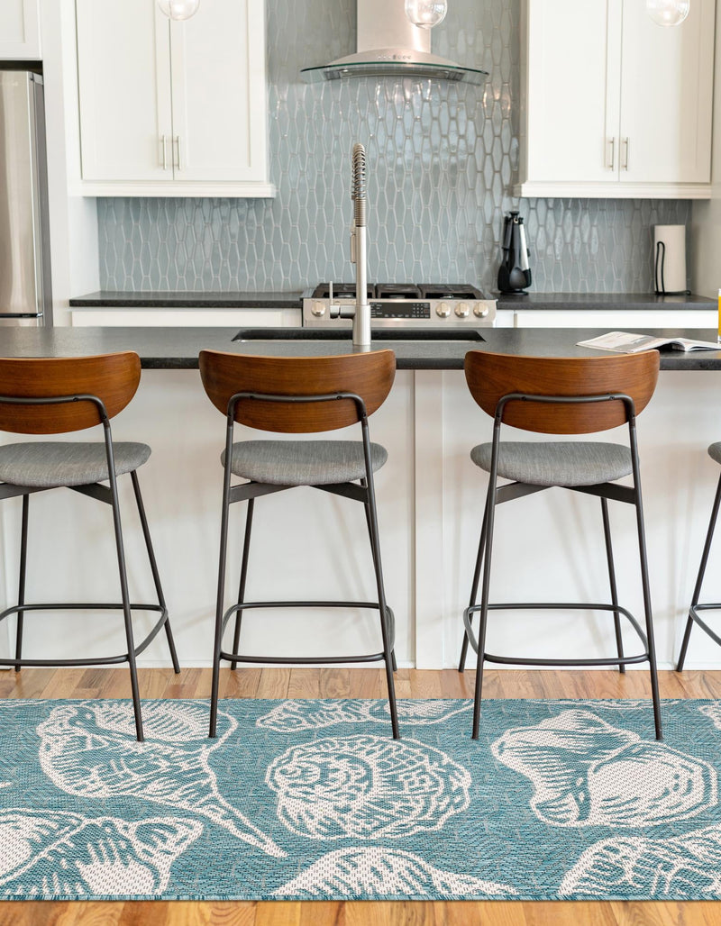 Seaside Haven Rugs Collection Area Rug -  Lighthouse (Aqua) Runner Aqua  lifestyle 6