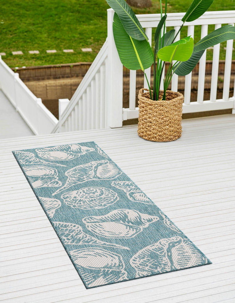 Seaside Haven Rugs Collection Area Rug -  Lighthouse (Aqua) Runner Aqua  lifestyle 7