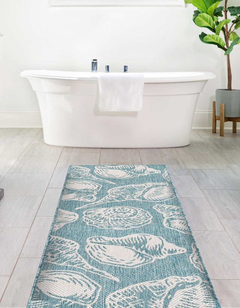 Seaside Haven Rugs Collection Area Rug -  Lighthouse (Aqua) Runner Aqua  lifestyle 8